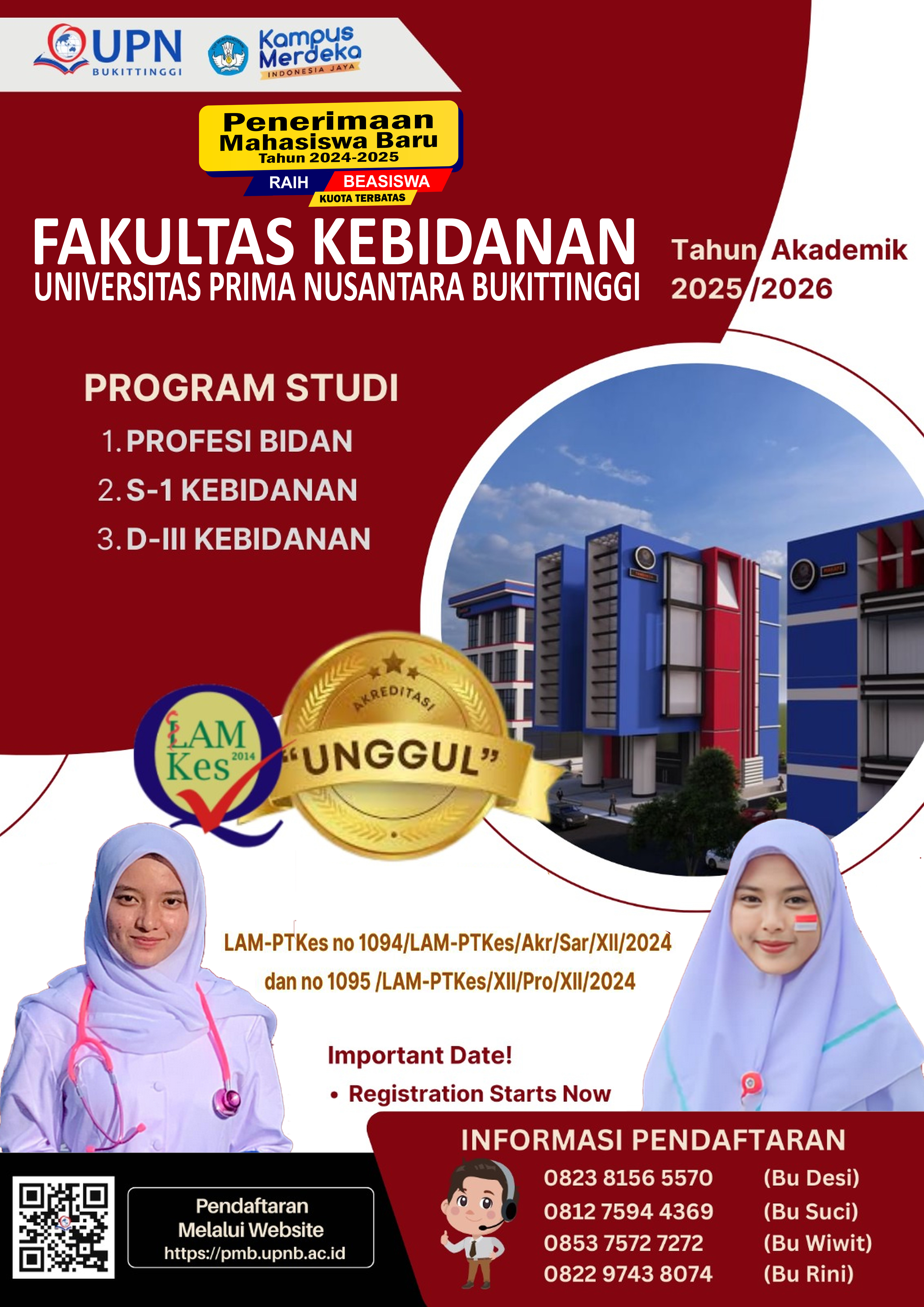 PENERIMAAN MAHASISWA BARU FAKULTAS KEBIDANAN